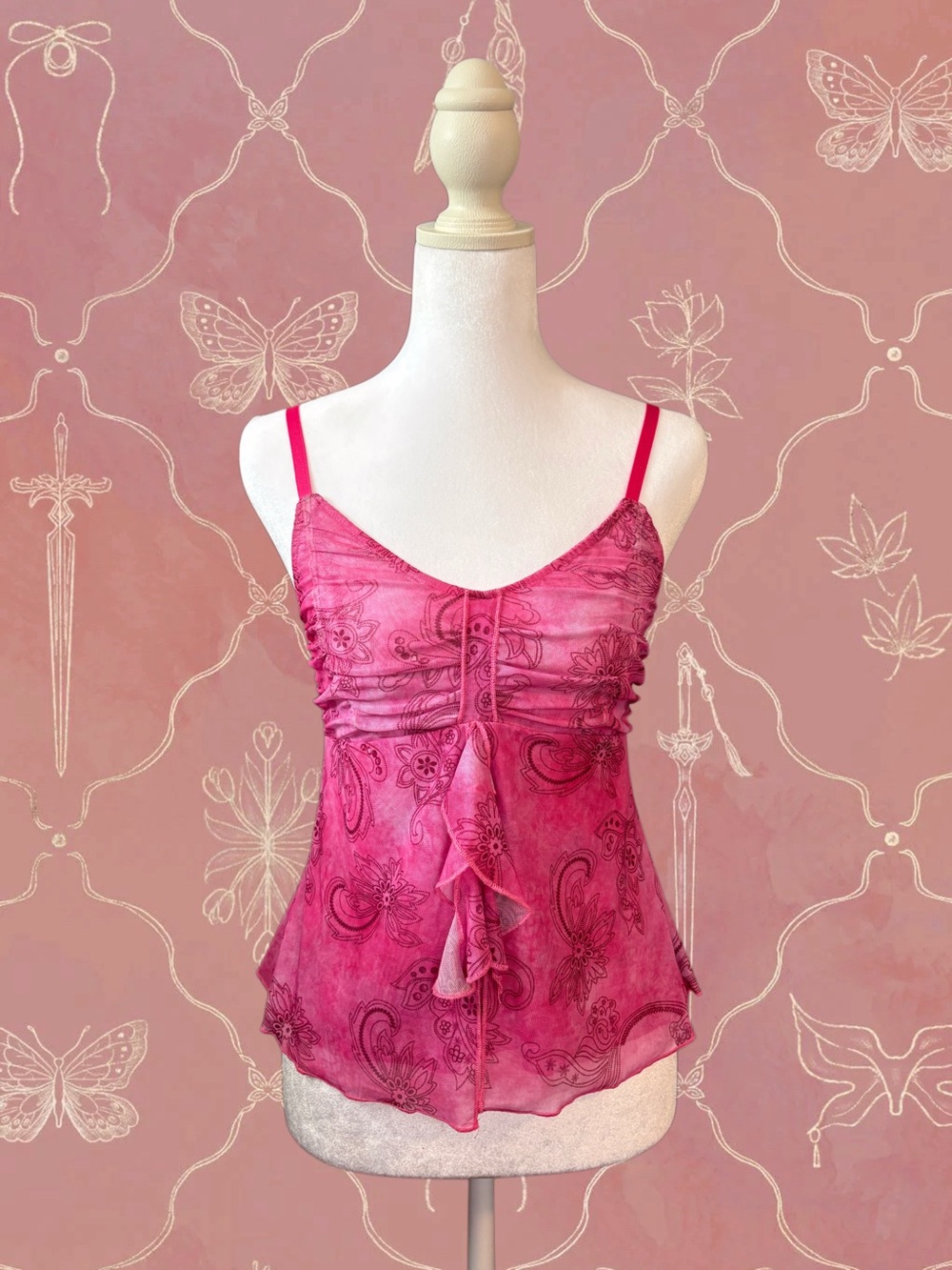 Paisley Ruffle Cami